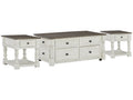 Havalance White/Gray Lift Top Coffee Table and 2 End Tables