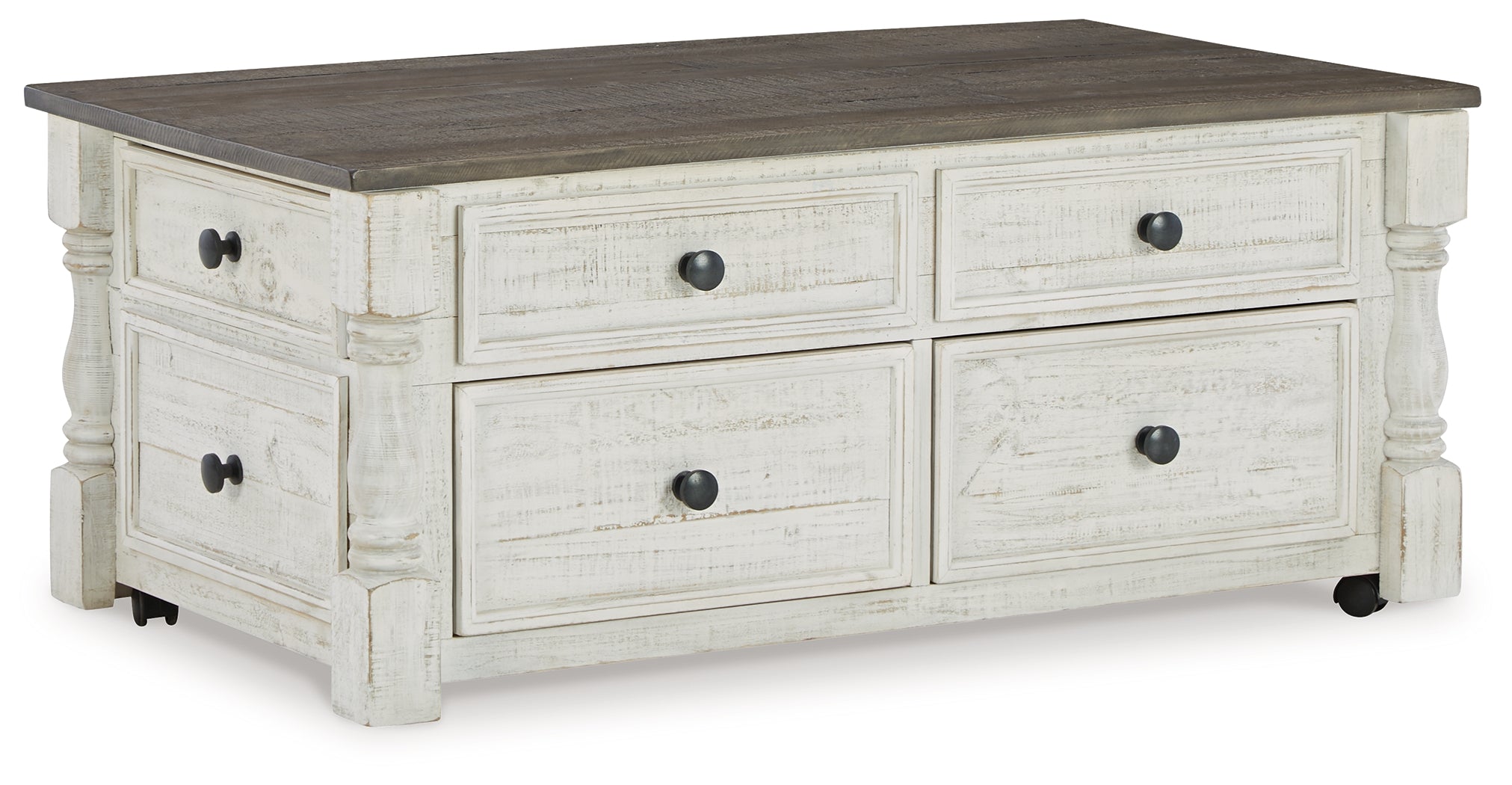 Havalance White/Gray Lift Top Coffee Table and 2 End Tables