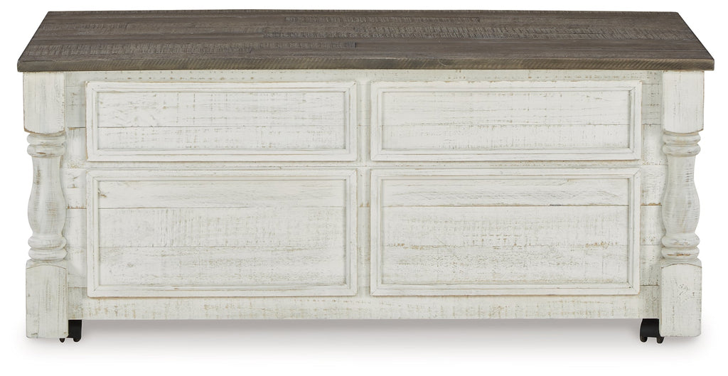 Havalance White/Gray Lift Top Coffee Table and 2 End Tables