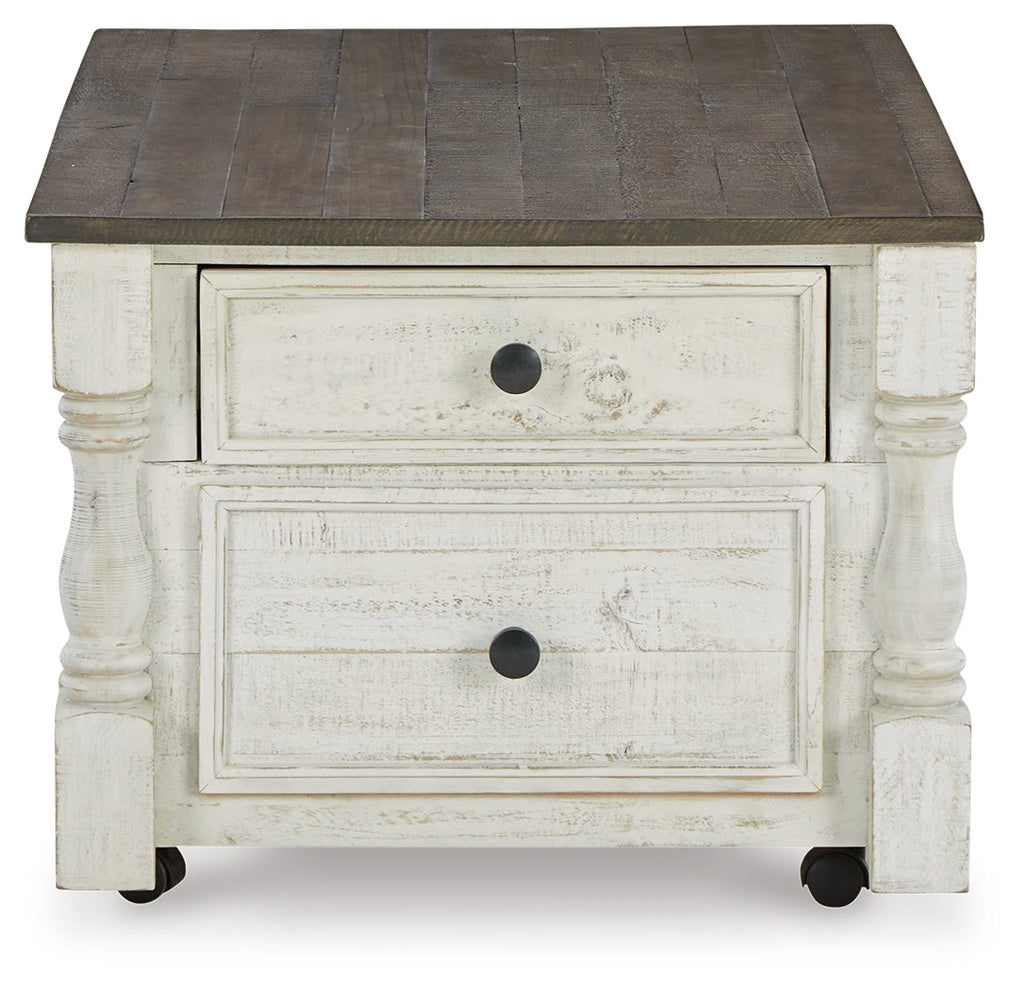 Havalance White/Gray Lift Top Coffee Table and 2 End Tables