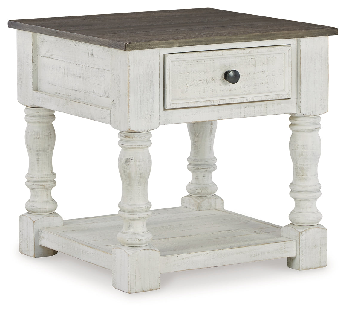 Havalance White/Gray Lift Top Coffee Table and 2 End Tables