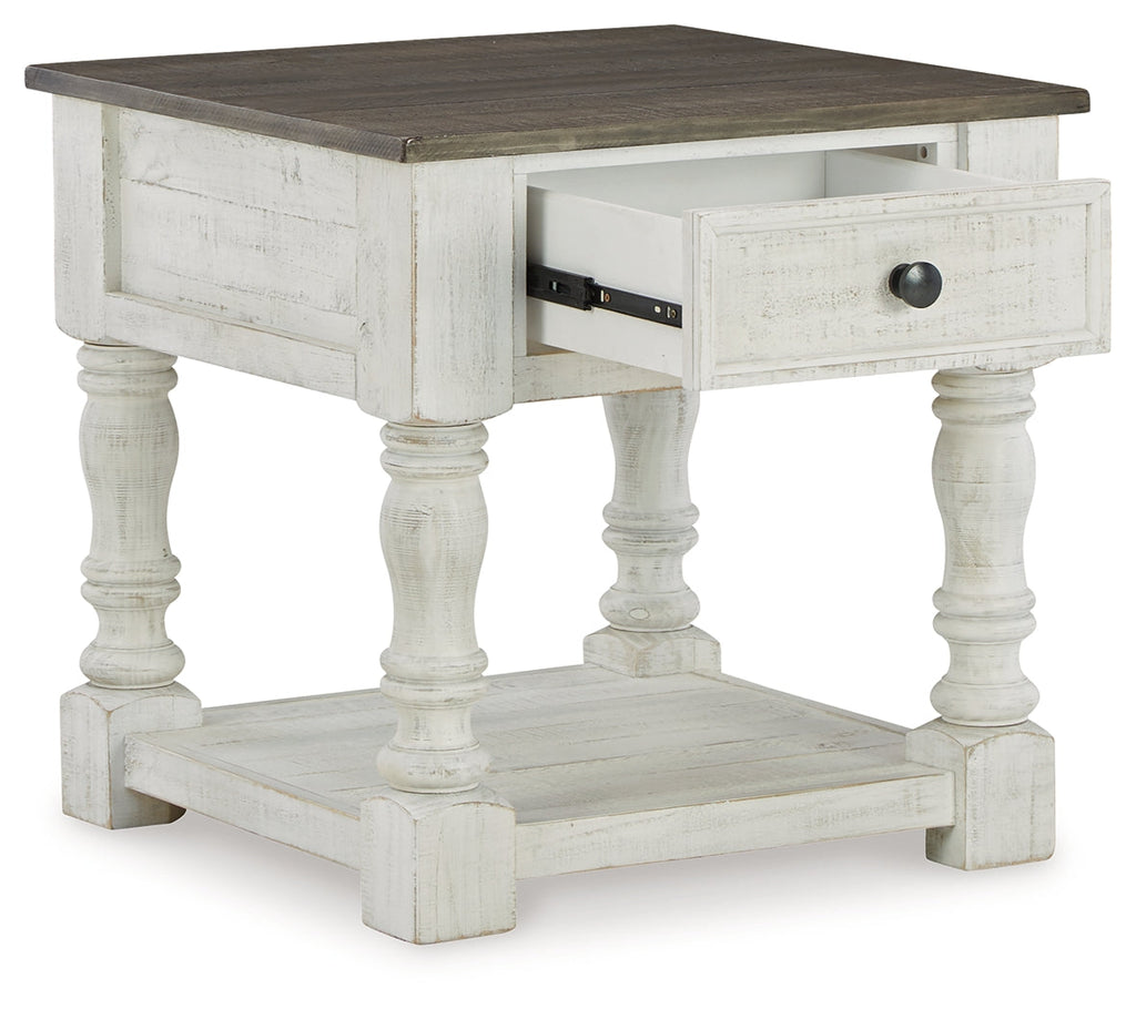 Havalance White/Gray Lift Top Coffee Table and 2 End Tables