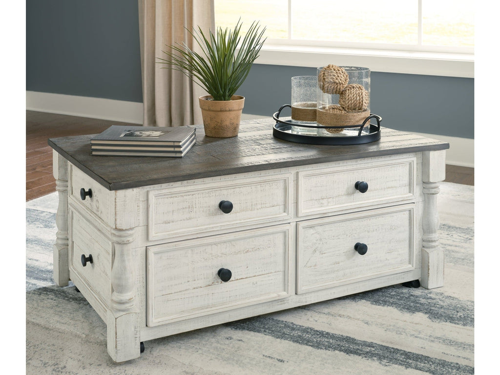 Havalance White/Gray LiftTop Coffee Table