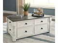 Havalance White/Gray LiftTop Coffee Table