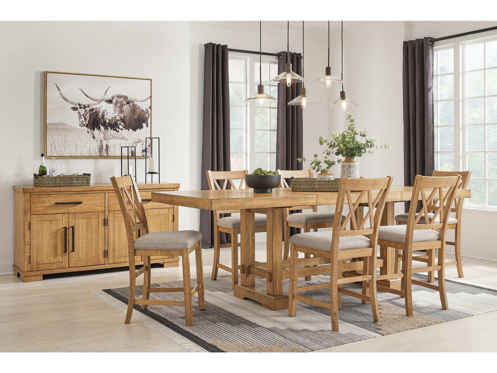 Havonplane Brown Counter Height Dining Room Set / 7pc