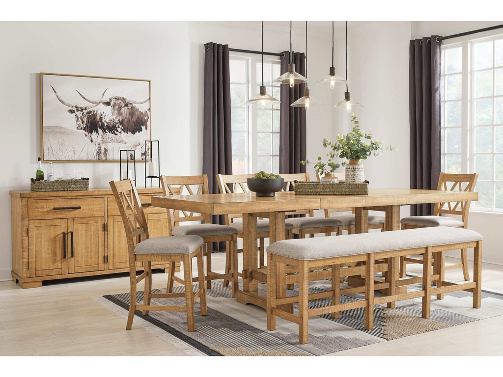 Havonplane Brown Counter Height Dining Room Set / 8pc