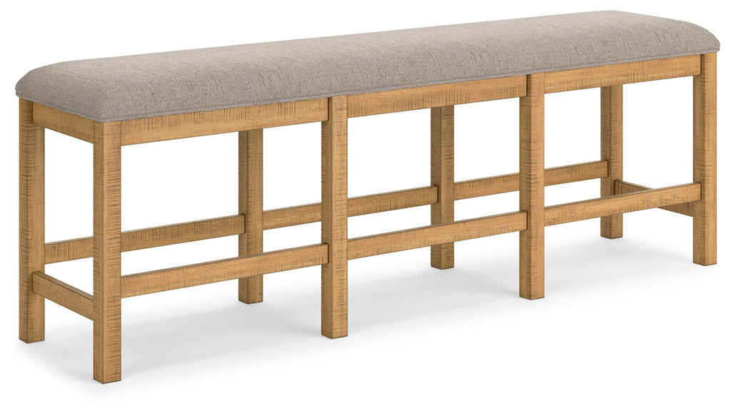 Havonplane Brown Counter Height Dining Table, 6 Barstools and Bench