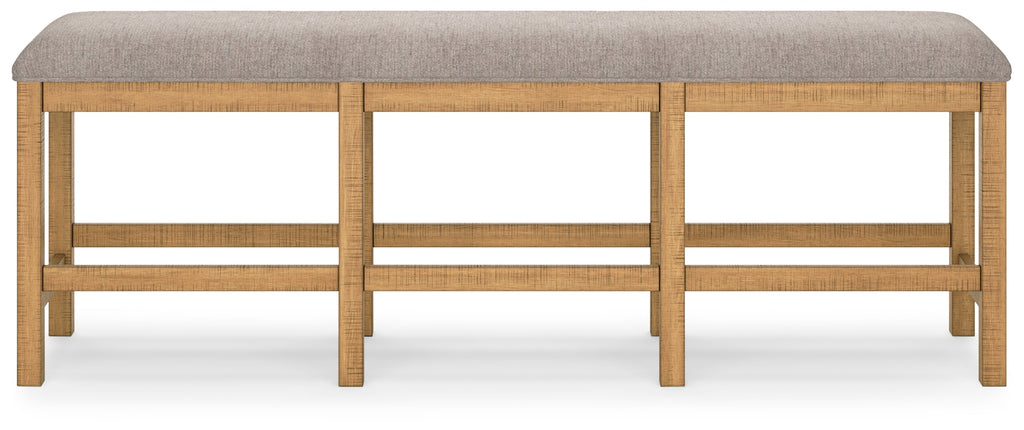 Havonplane Brown Counter Height Dining Table, 6 Barstools and Bench