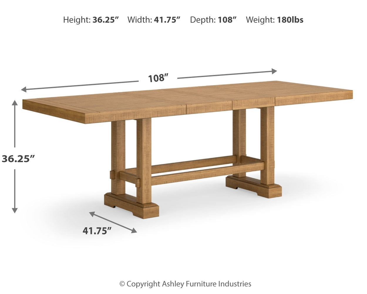 Havonplane Brown Counter Height Dining Table, 6 Barstools and Bench
