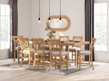 Havonplane Brown Counter Height Dining Table and 8 Barstools