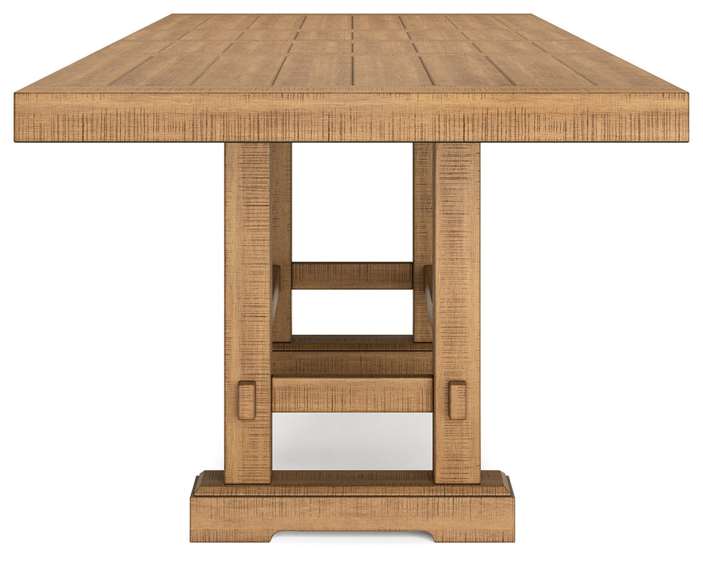 Havonplane Counter Height Extension Dining Table 4 Barstools and Bench, Brown