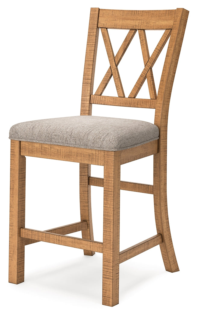 Havonplane Brown Counter Height Extension Dining Table and 4 Barstools