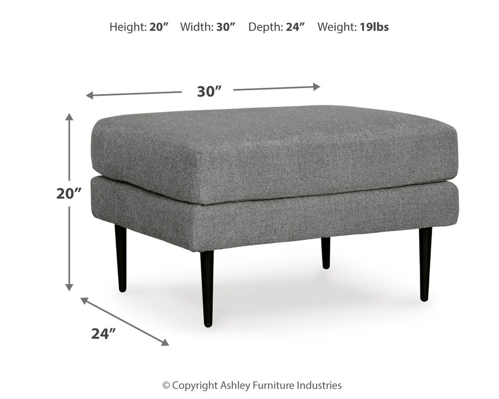 Hazela Charcoal Chair and Ottoman