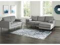 Hazela Charcoal Sofa Chaise and Loveseat