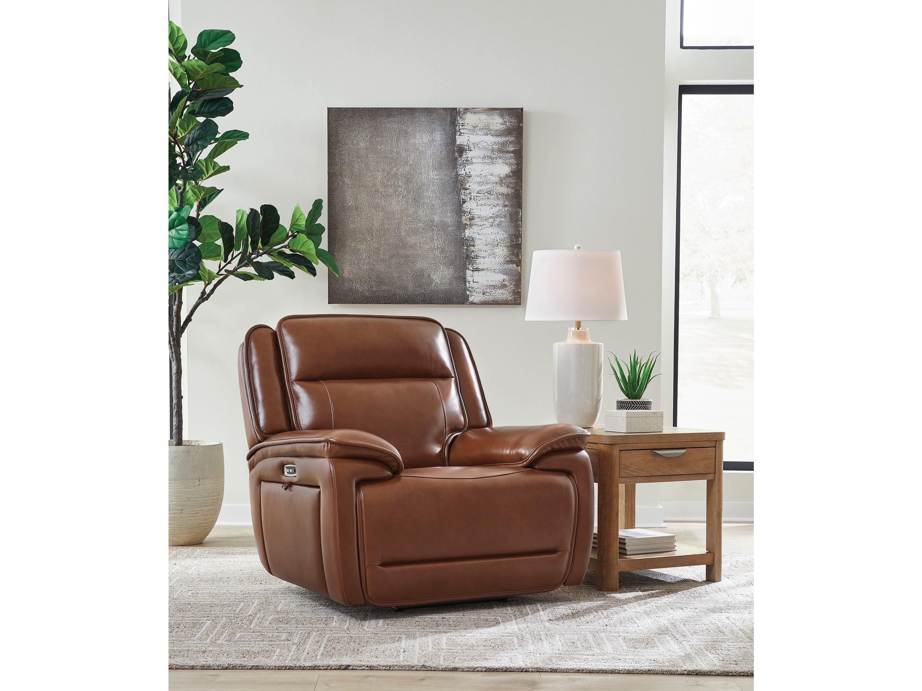 Healy Pier Chocolate Power Recliner