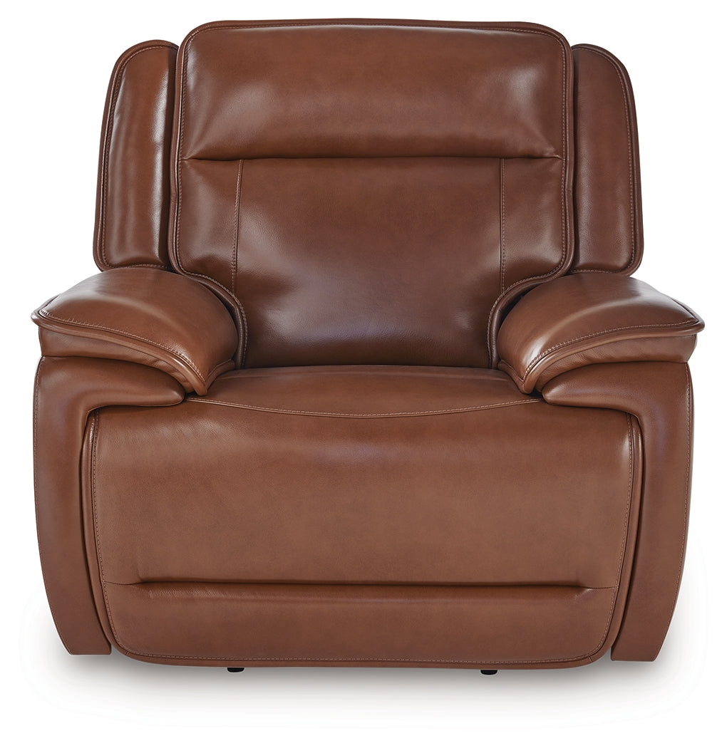 Healy Pier Chocolate Power Reclining Sofa, Loveseat and Recliner