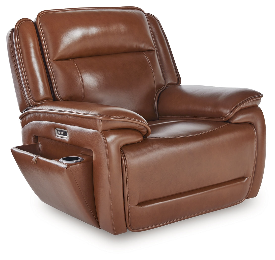 Healy Pier Chocolate Power Reclining Sofa, Loveseat and Recliner