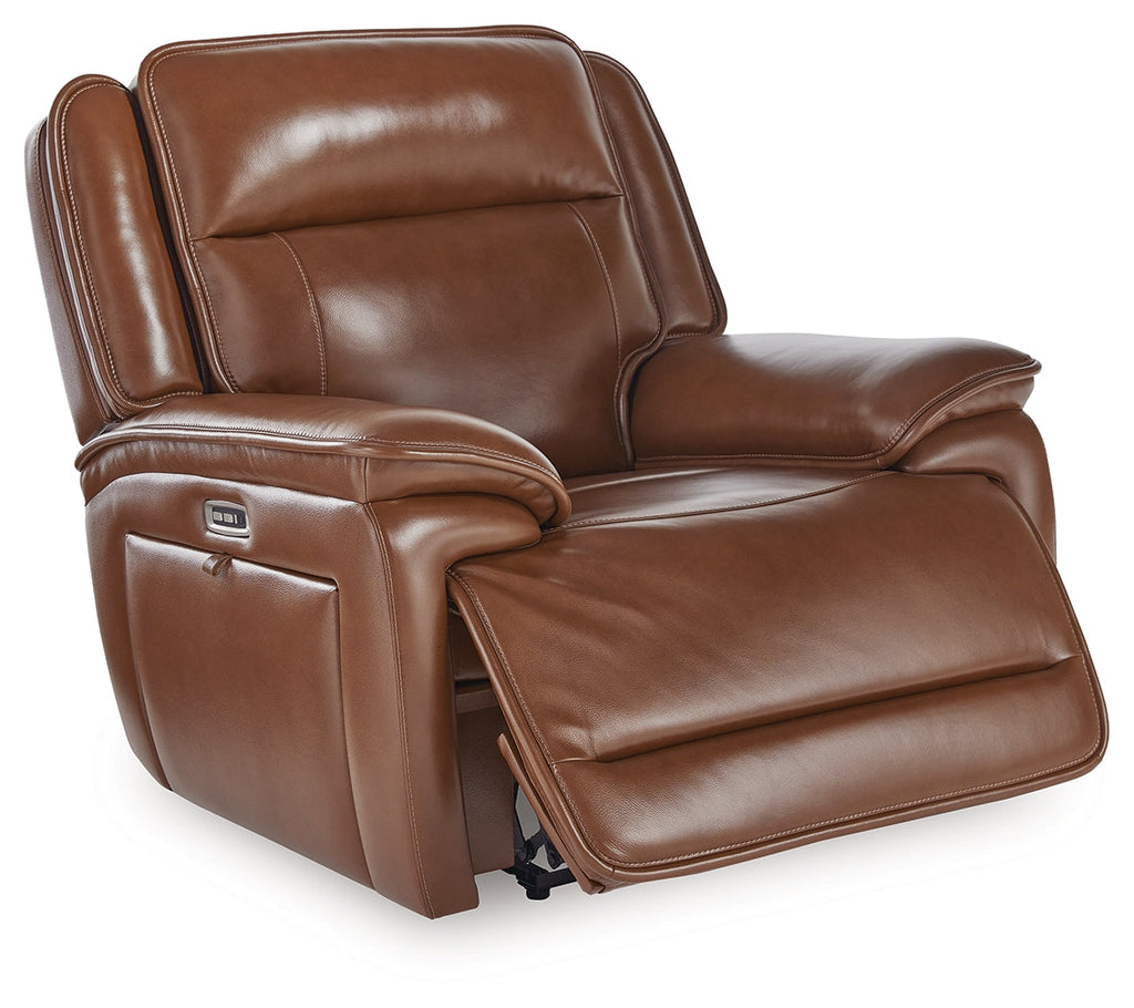 Healy Pier Chocolate Power Reclining Sofa, Loveseat and Recliner