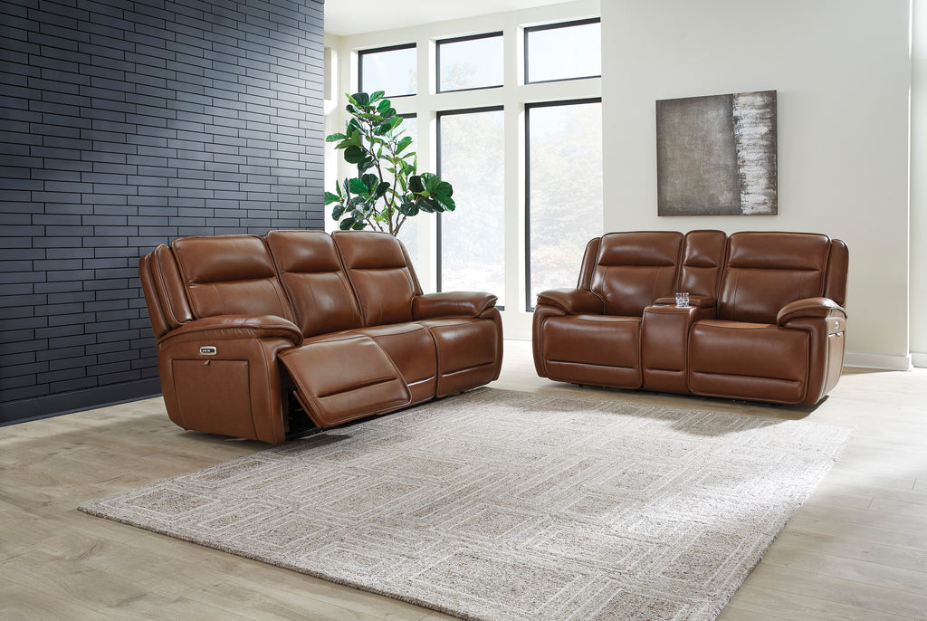 Healy Pier Chocolate Power Reclining Sofa
