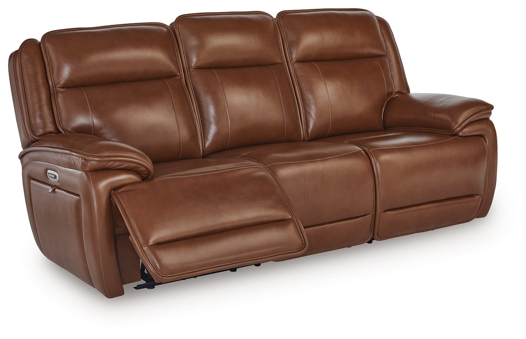 Healy Pier Chocolate Power Reclining Sofa and Loveseat
