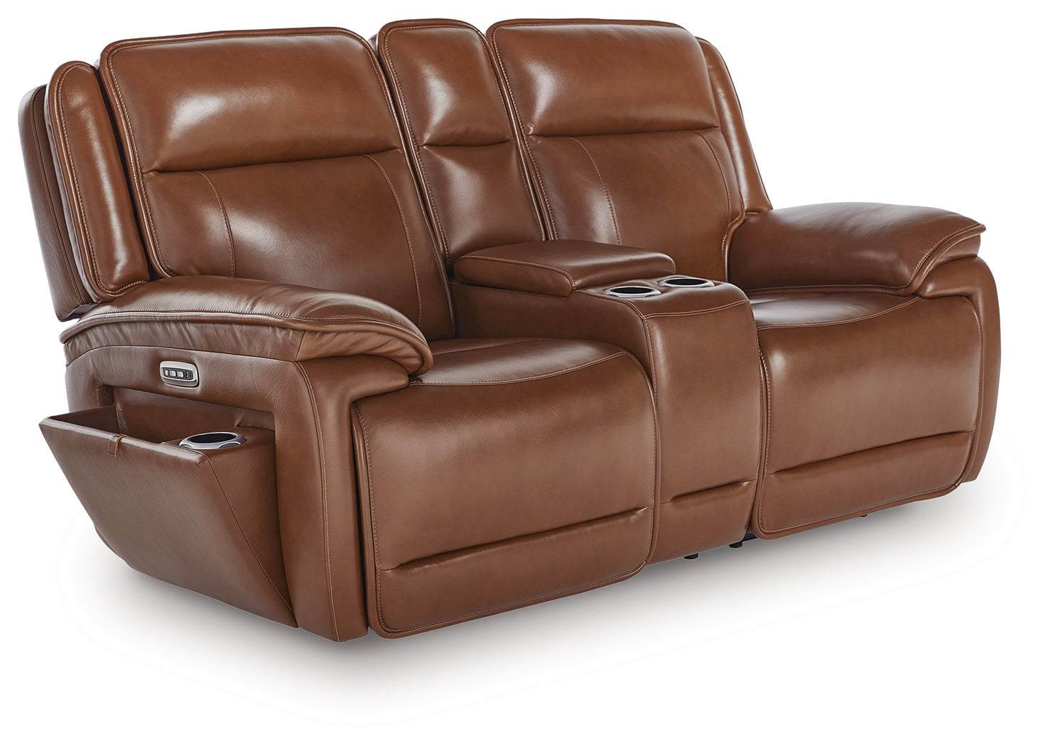 Healy Pier Chocolate Power Reclining Sofa and Loveseat