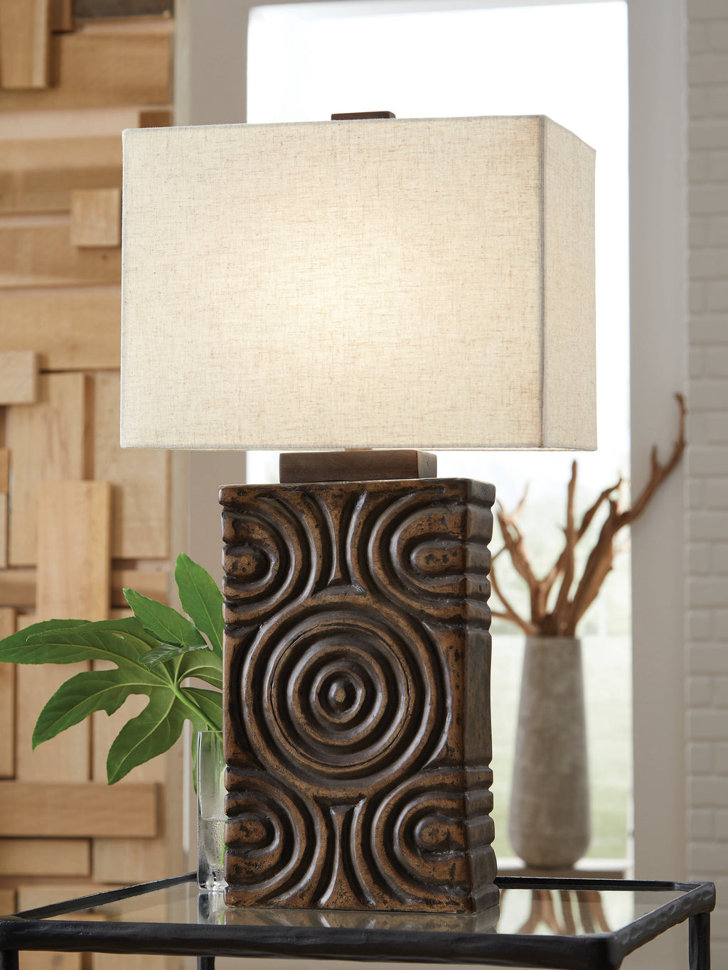 Heathbury Antique Brown Paper Table Lamp (1/CN)
