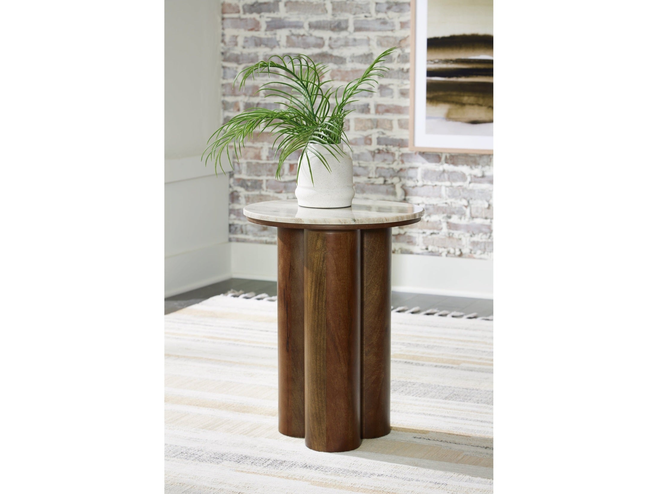 Henfield Beige/Brown Accent Table