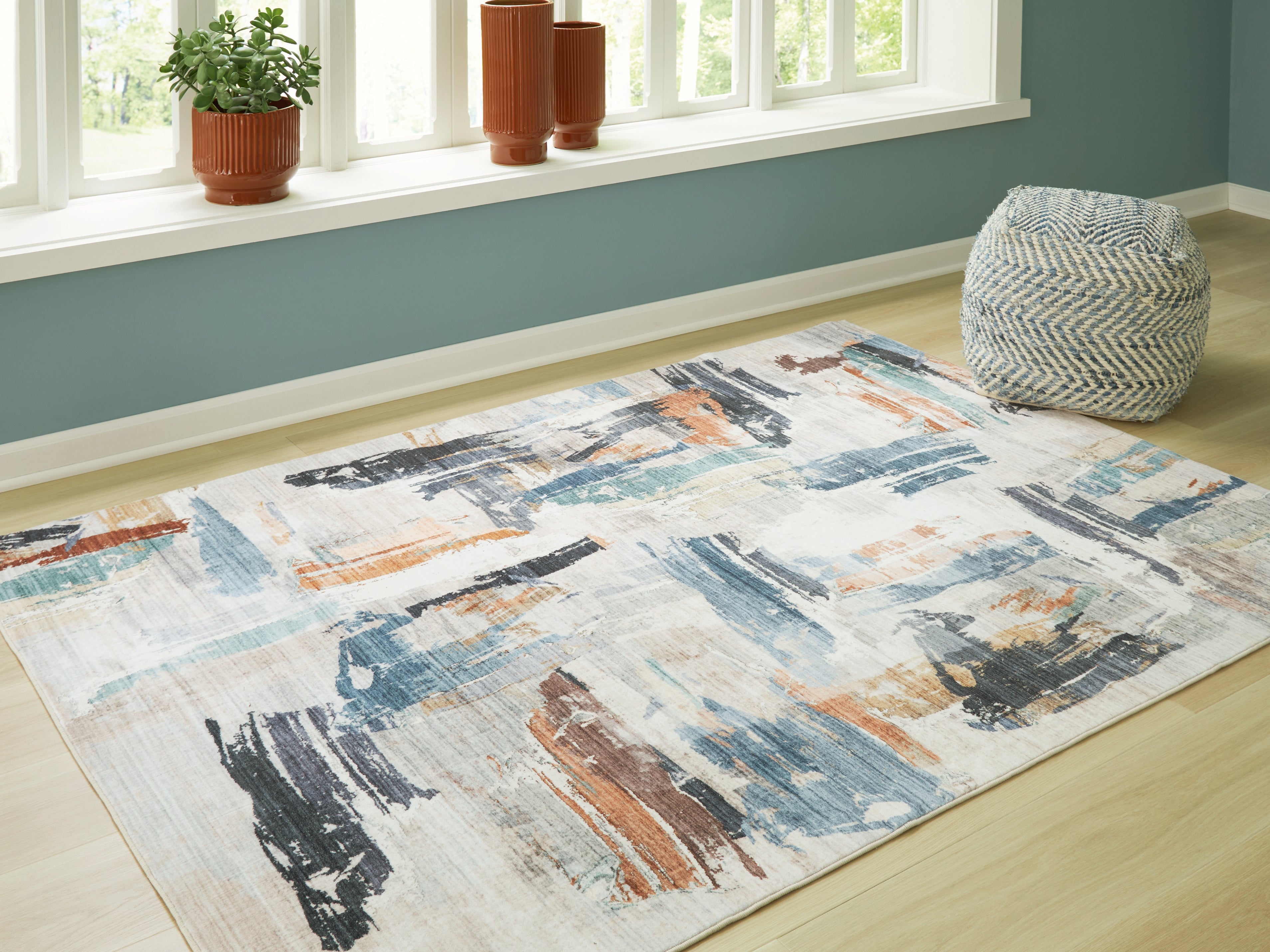 Hessland Multi 8' x 10' Washable Rug