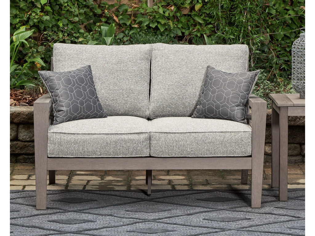 Hillside Barn Gray/Brown Outdoor Loveseat with Cushion