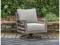 Hillside Barn Gray/Brown Outdoor Swivel Lounge with Cushion