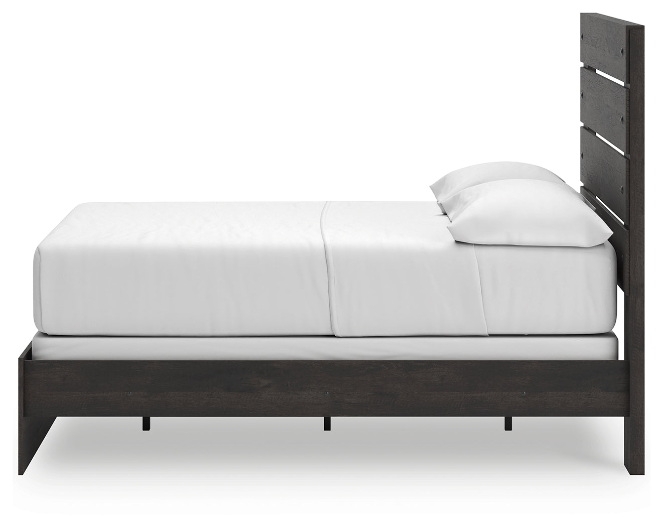 Hollivern Dark Gray Full Panel Bed, Dresser and Mirror