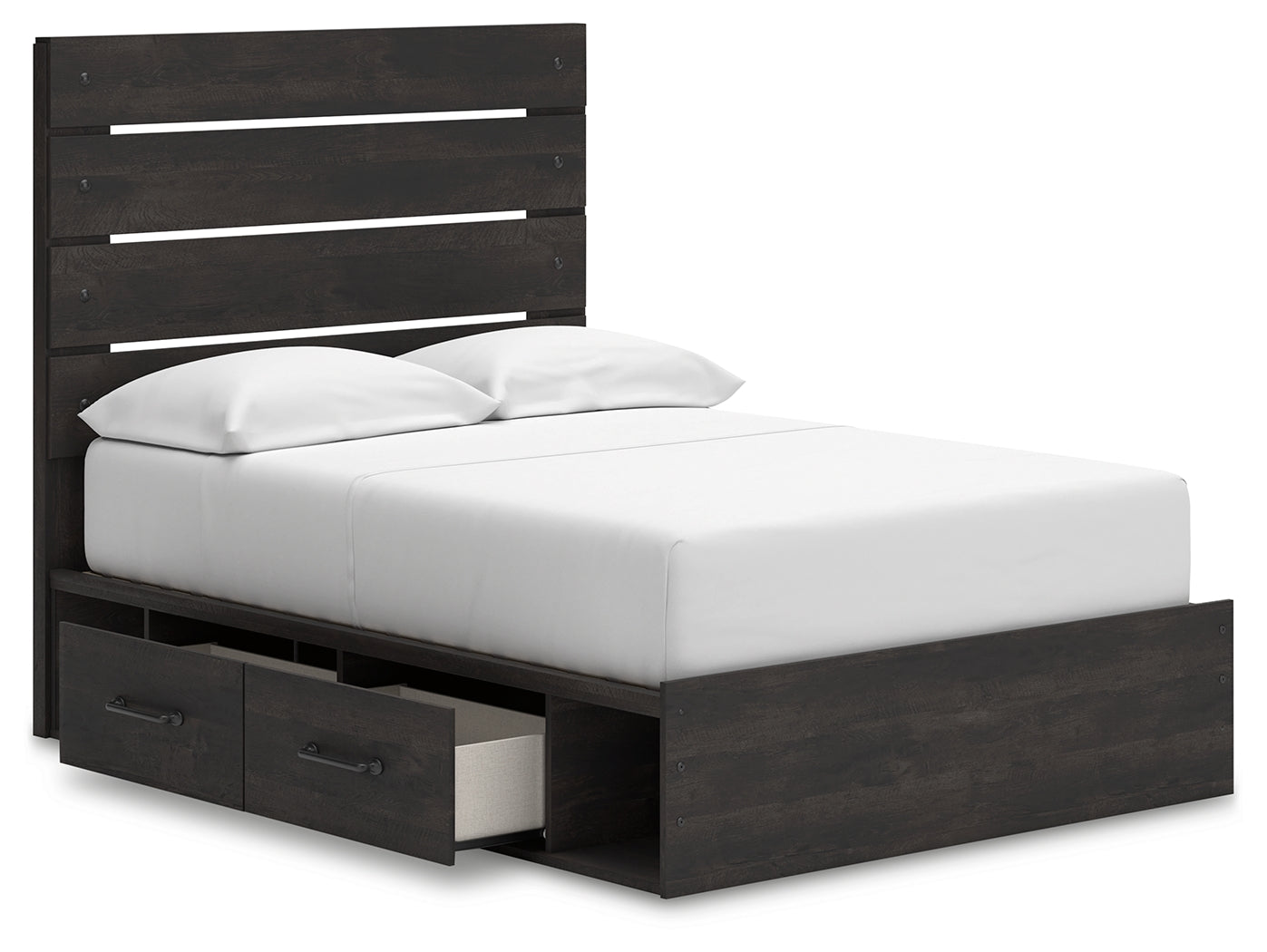Hollivern Dark Gray Full Panel Storage Youth Bed