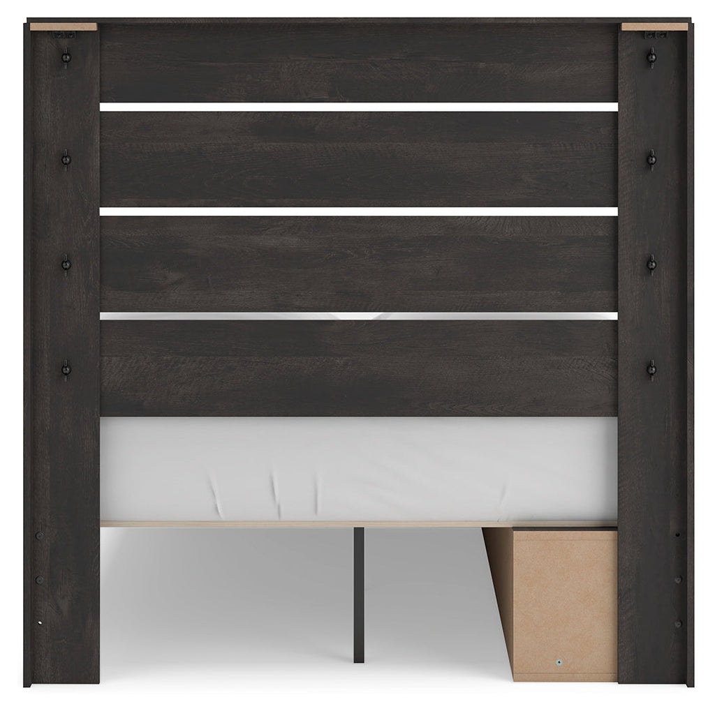 Hollivern Dark Gray Full Panel Storage Youth Bed