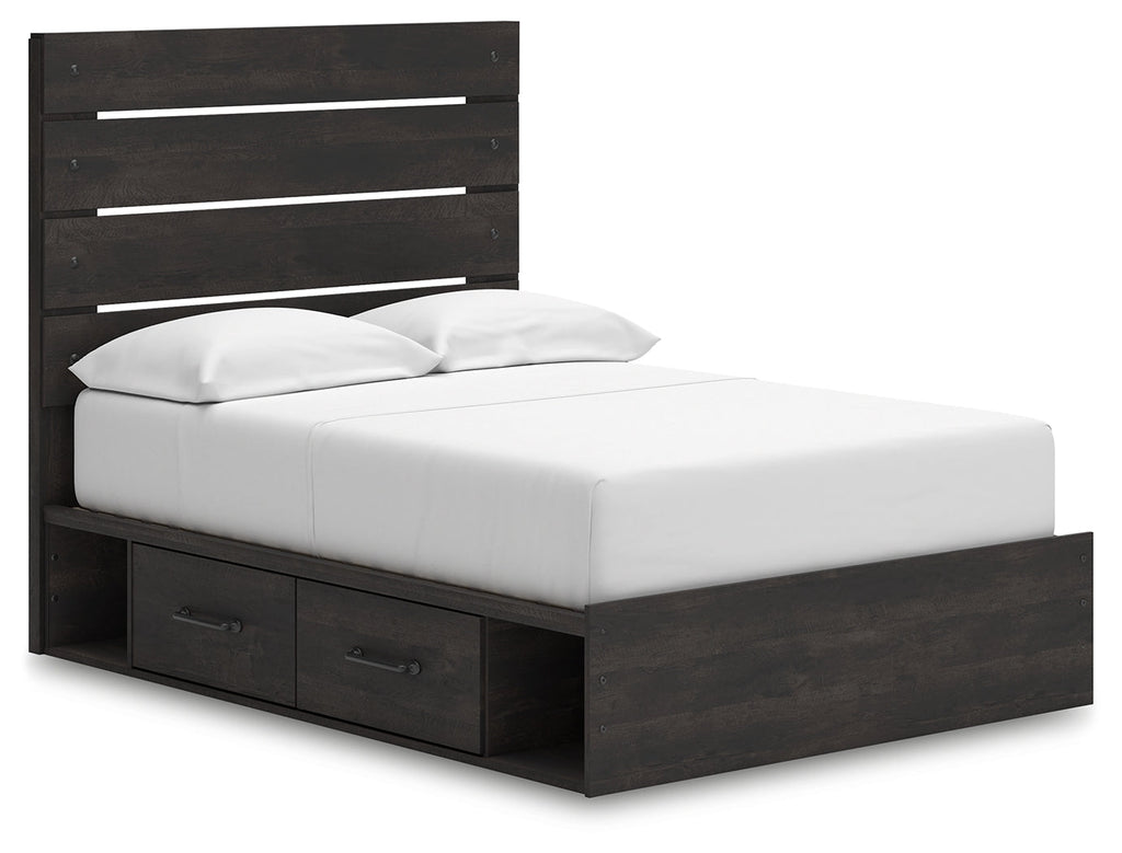 Hollivern Dark Gray Full Panel Youth Bed w/Storage