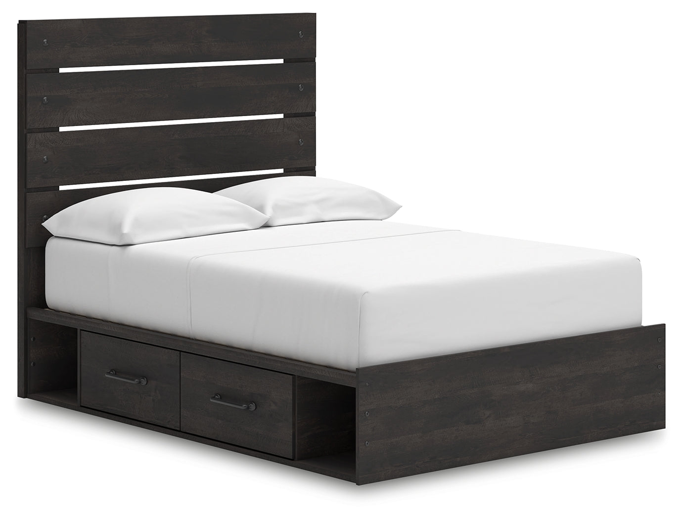 Hollivern Dark Gray Full Panel Youth Bed w/Storage