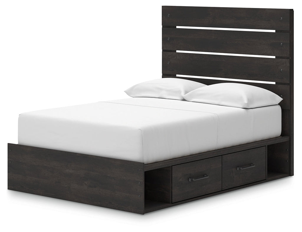 Hollivern Dark Gray Full Panel Youth Bed w/Storage