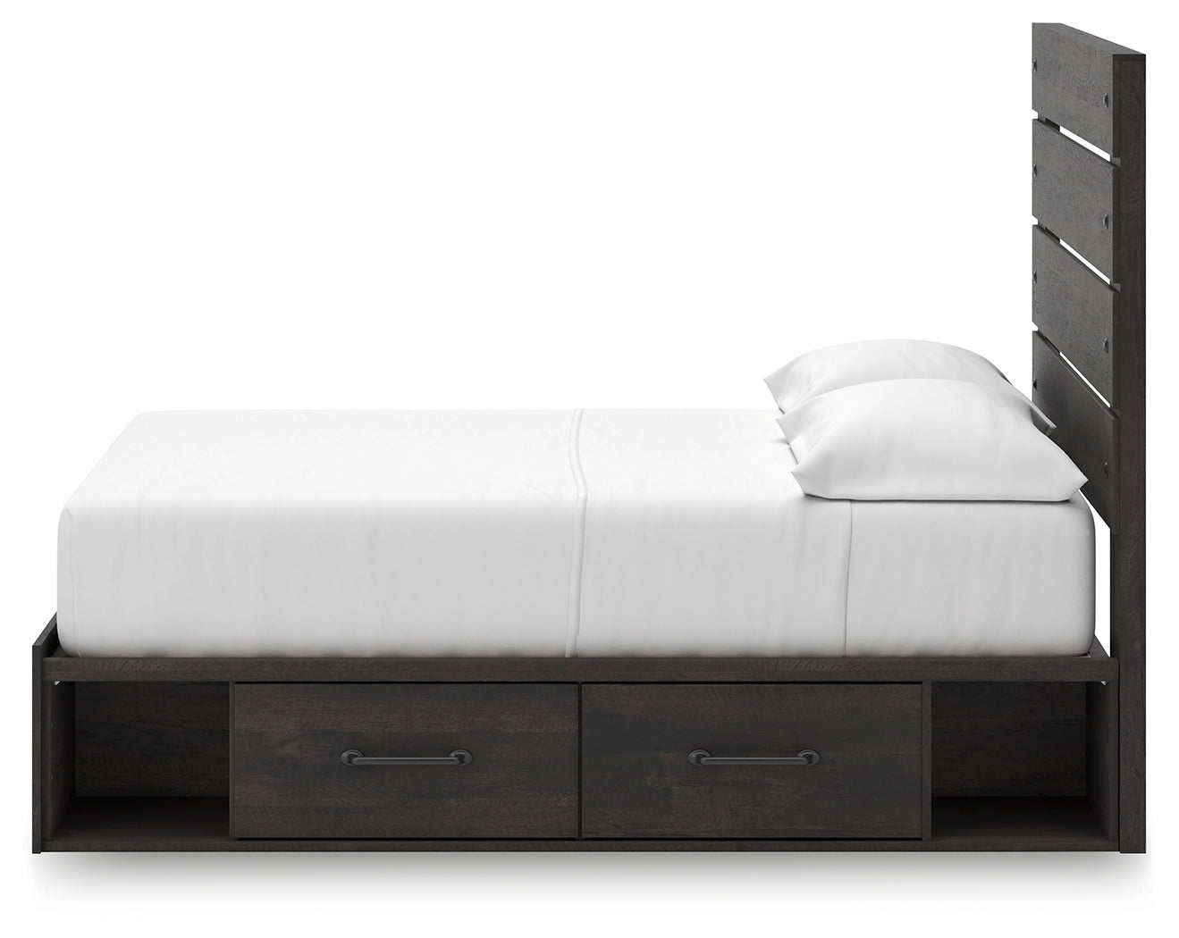 Hollivern Dark Gray Full Panel Youth Bed w/Storage