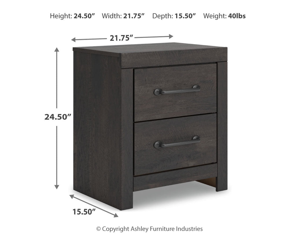 Hollivern Queen Panel Bedroom Set, Dark Gray
