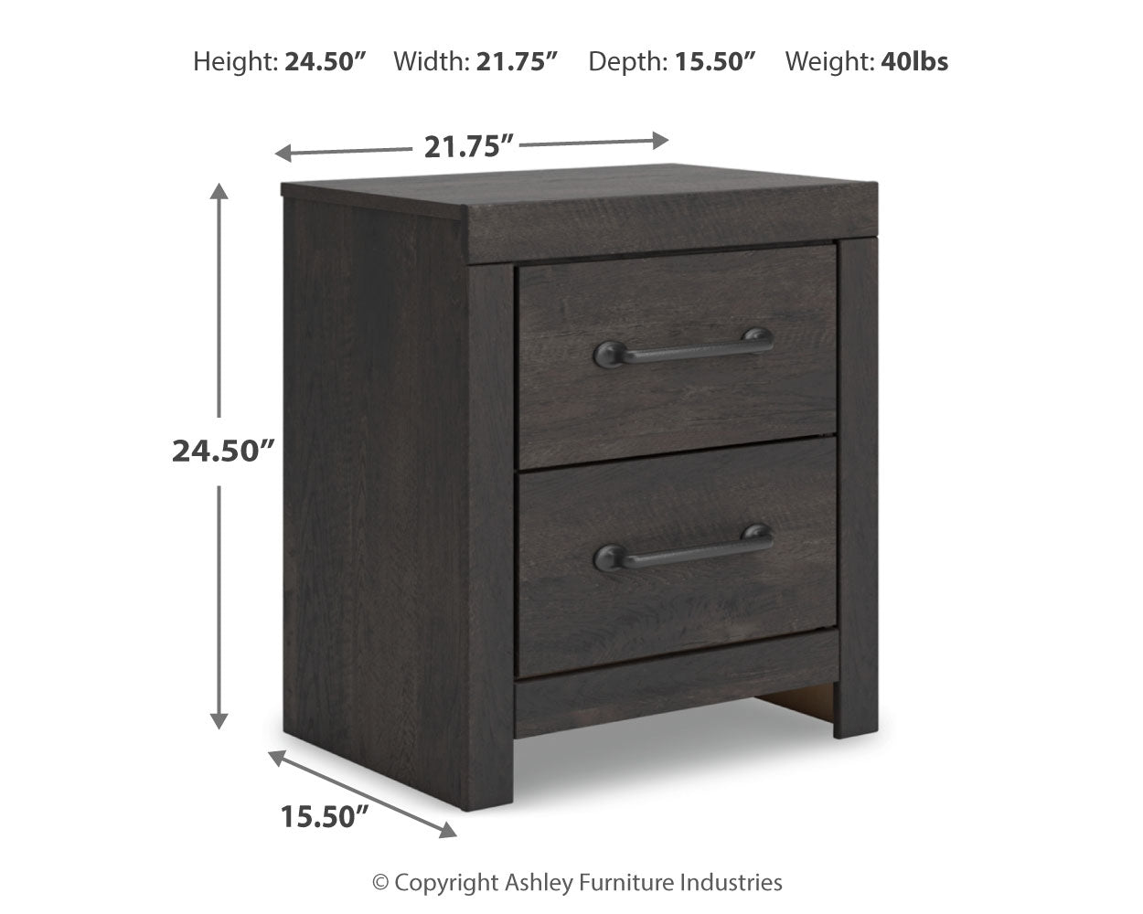 Hollivern Queen Panel Bedroom Set, Dark Gray