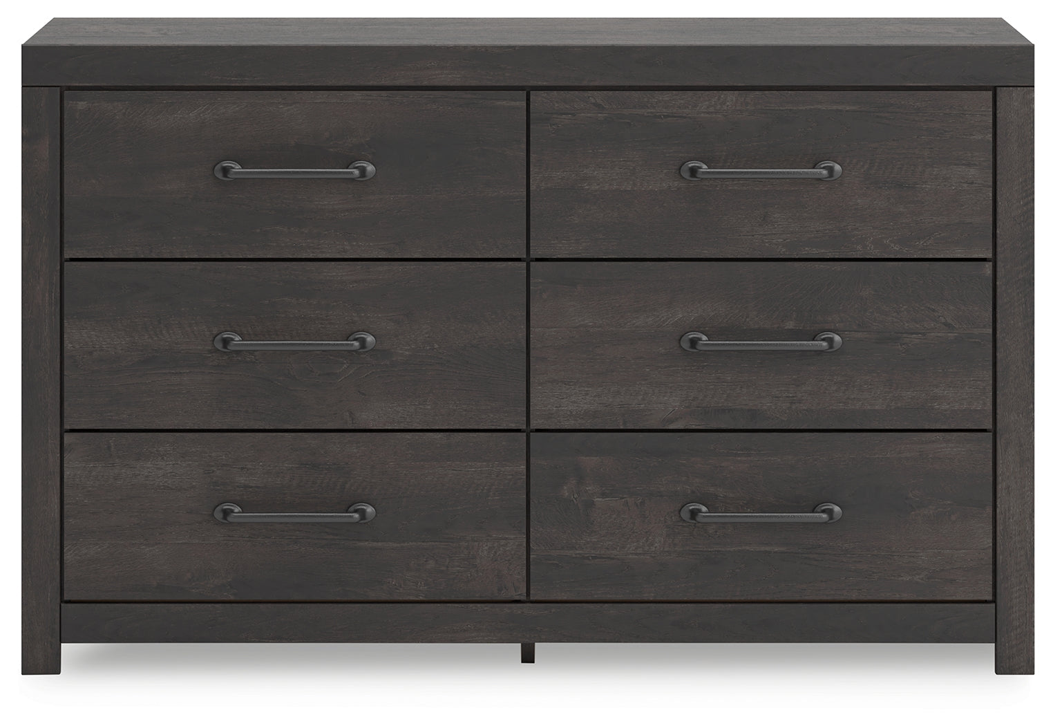 Hollivern Dark Gray Six Drawer Dresser