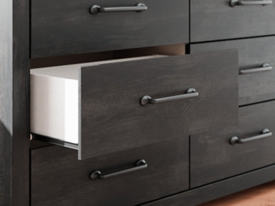 Hollivern Dark Gray Six Drawer Dresser