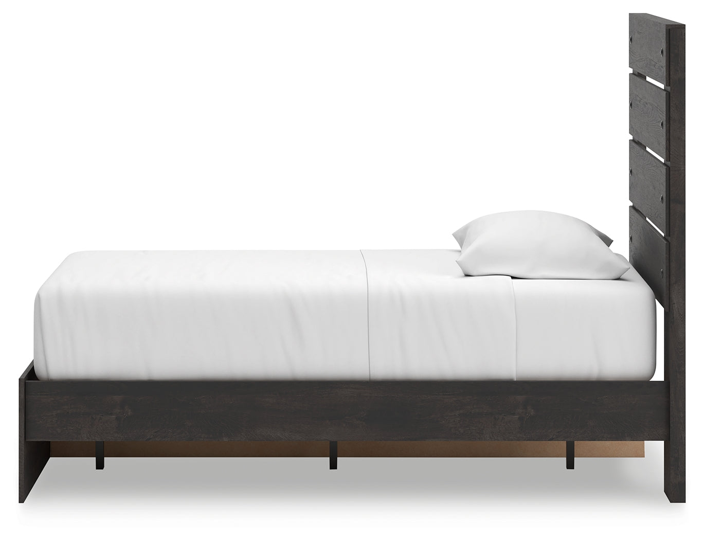 Hollivern Twin Panel Storage Bed, Dresser, Mirror and Chest, Dark Gray