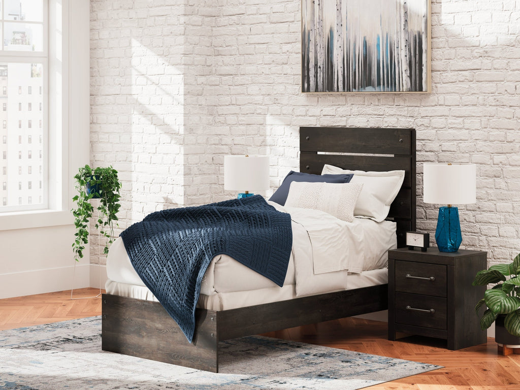 Hollivern Dark Gray Twin Panel Youth Bed