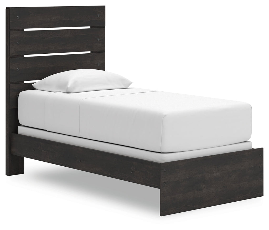 Hollivern Dark Gray Twin Panel Youth Bed