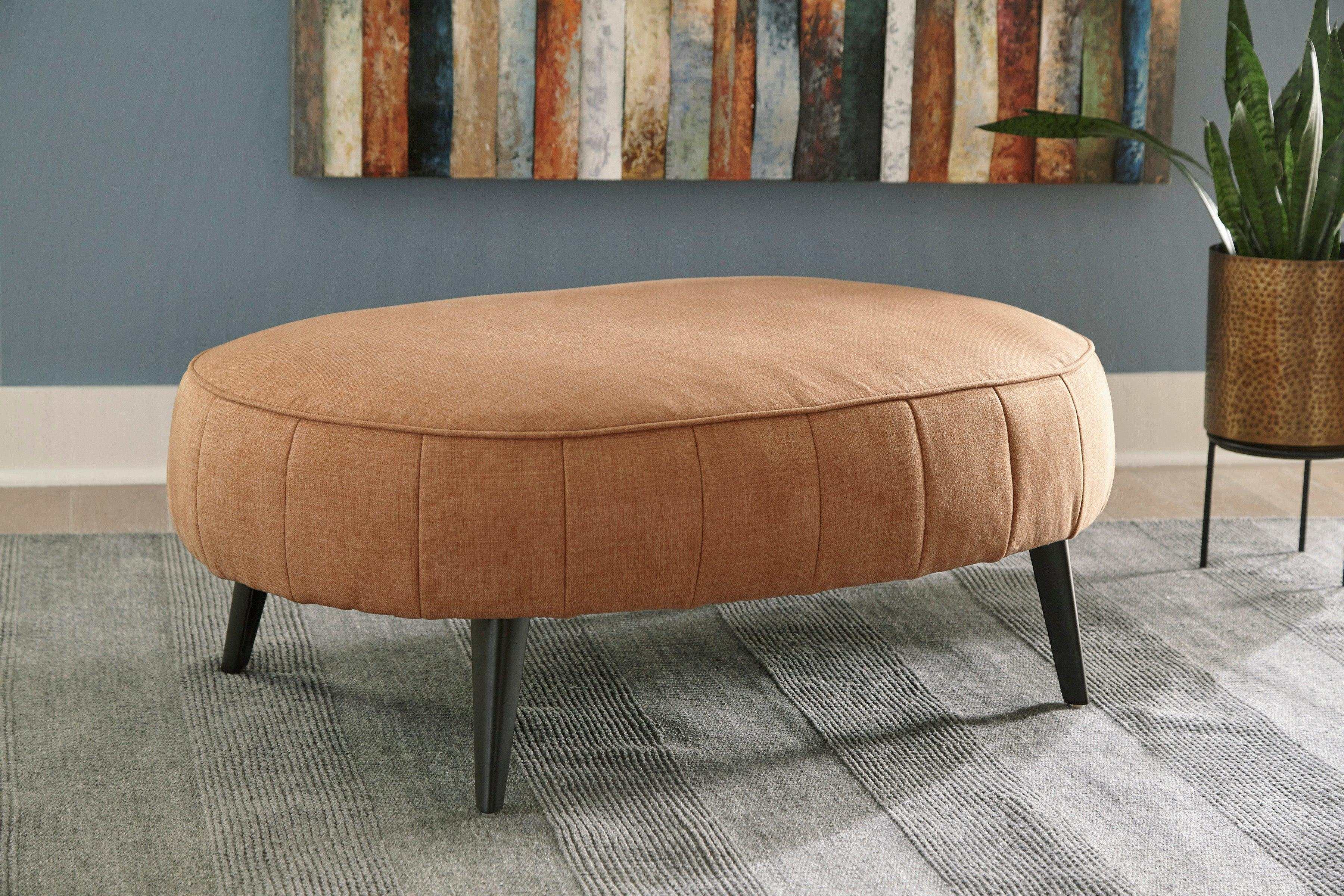 Hollyann Gray Oversized Accent Ottoman
