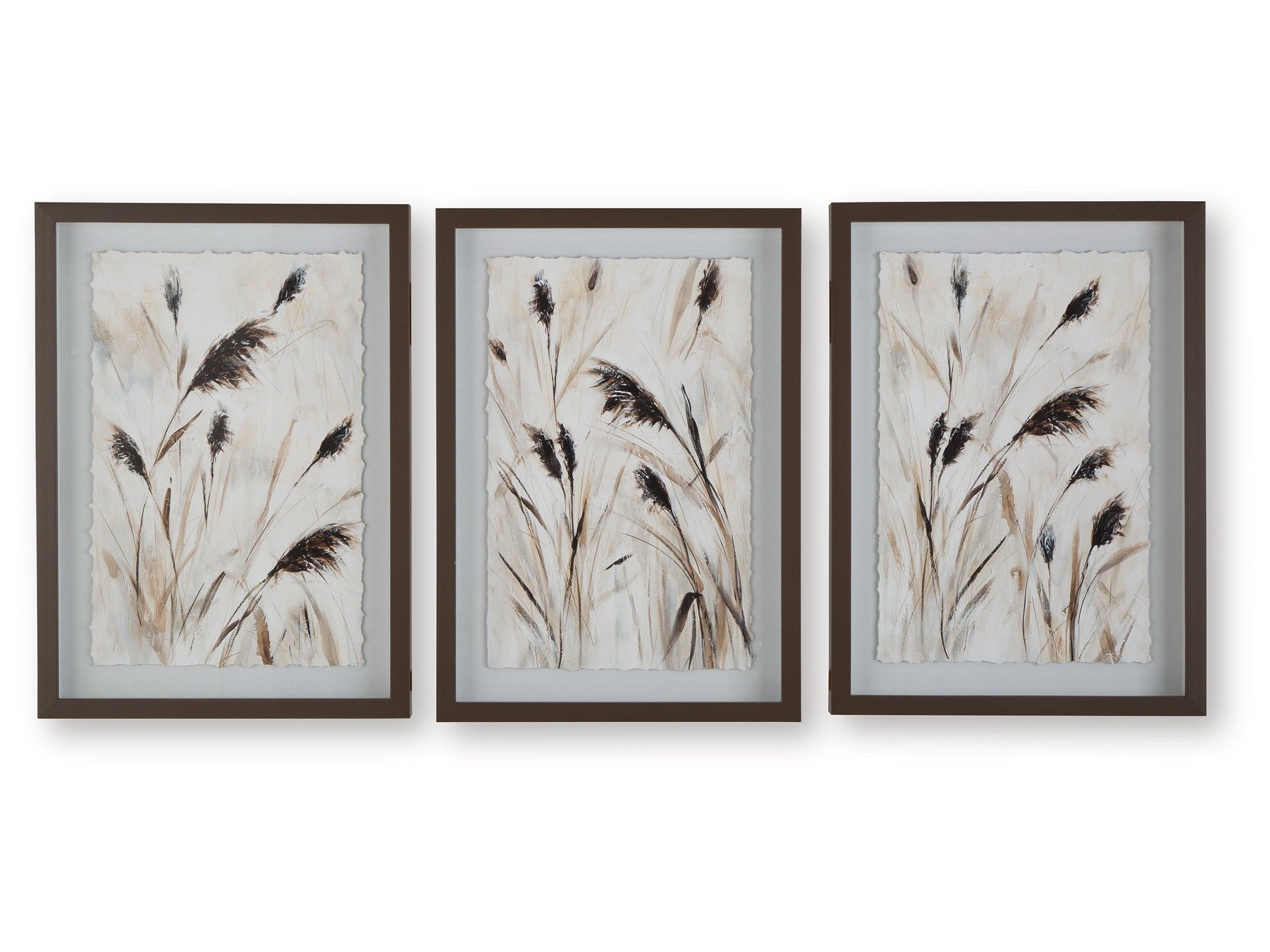 Honslow Brown/Black/White Wall Art Set (Set of 3)