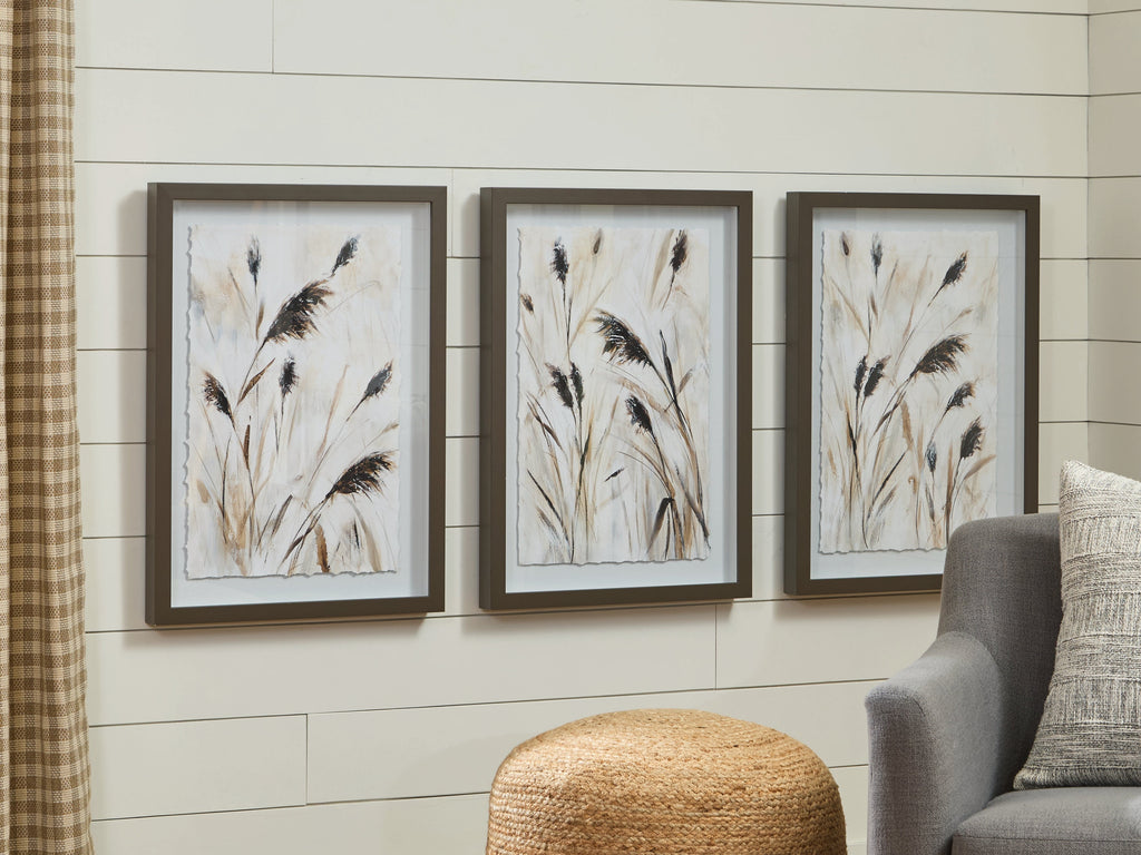 Honslow Brown/Black/White Wall Art Set (Set of 3)