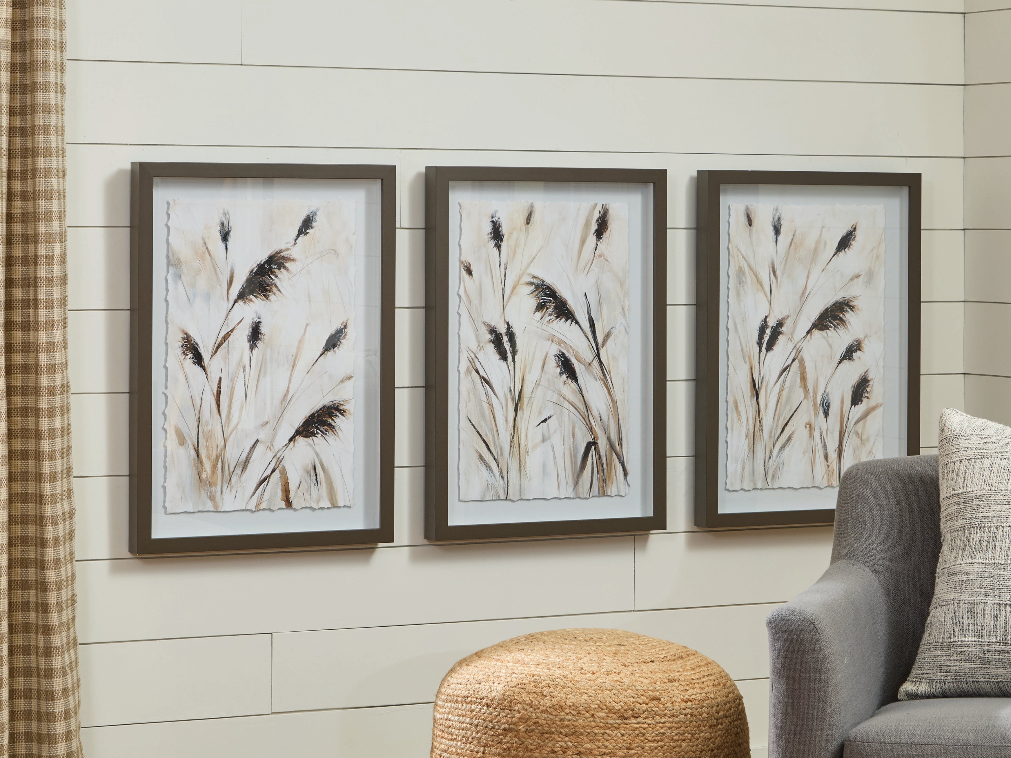 Honslow Brown/Black/White Wall Art Set (Set of 3)