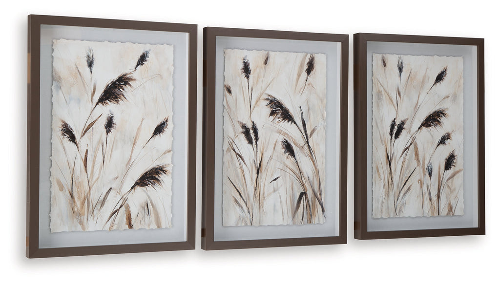 Honslow Brown/Black/White Wall Art Set (Set of 3)