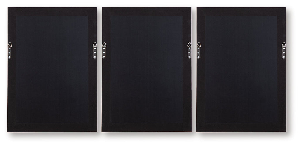 Honslow Brown/Black/White Wall Art Set (Set of 3)